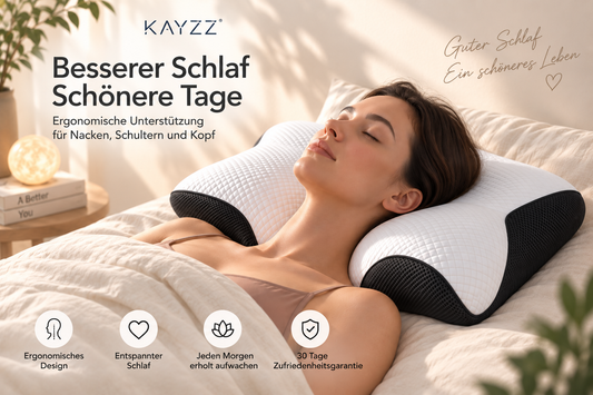 KAYZZ® Ergonomisches Nackenkissen – Memory Foam