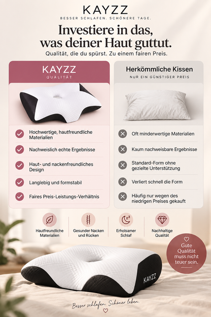 KAYZZ® Ergonomisches Nackenkissen – Memory Foam