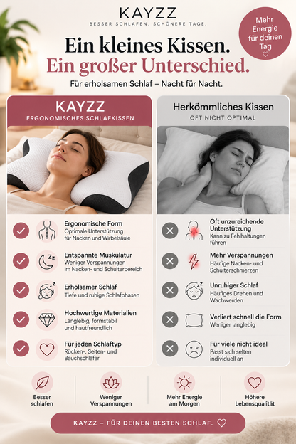 KAYZZ® Ergonomisches Nackenkissen – Memory Foam