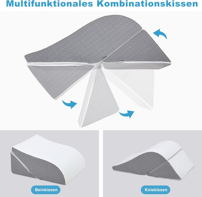 Multifunktionales Kombinationskissen – Keilkissen für Rücken, Beine & Entspannung