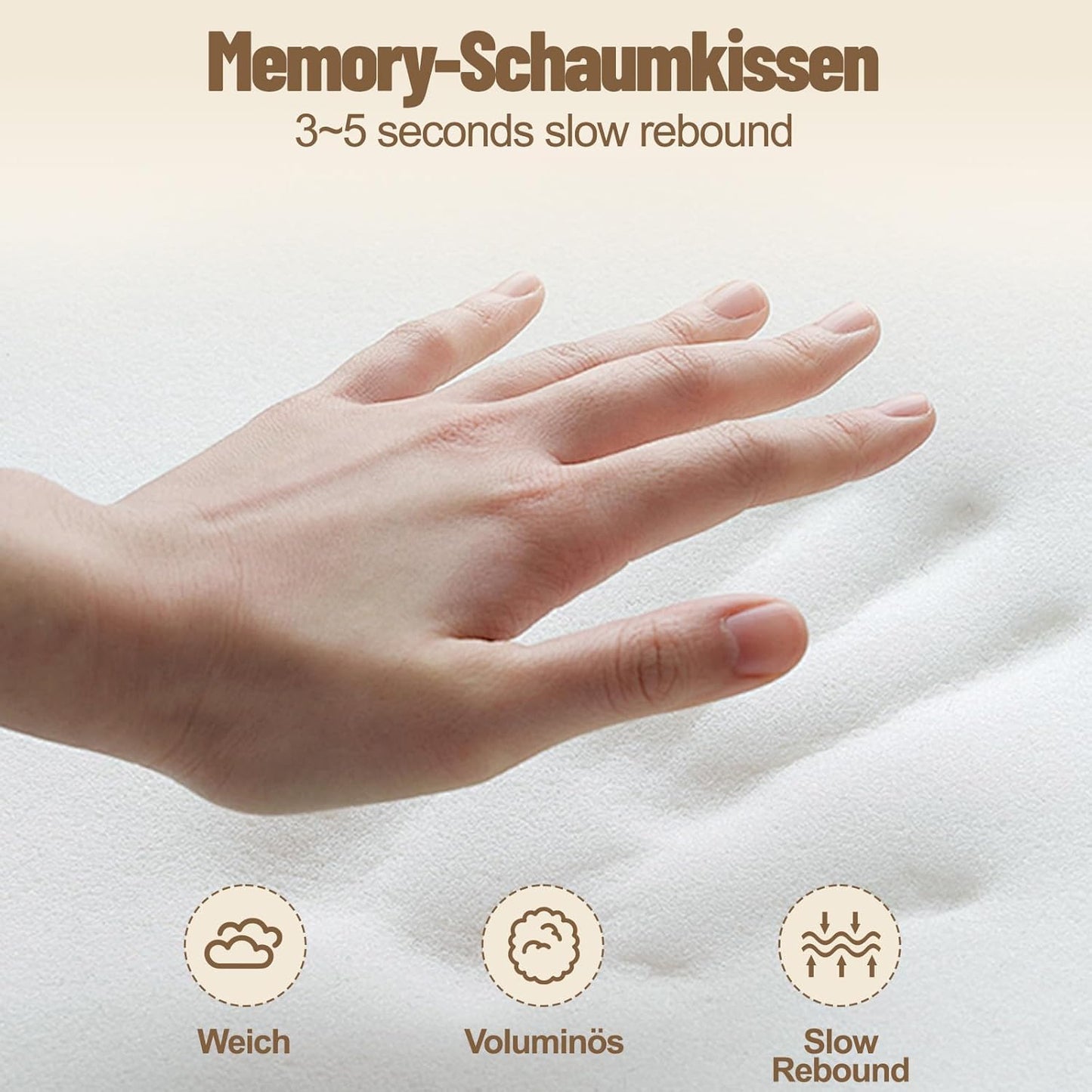 Ergonomisches Nackenkissen – Orthopädisches Memory-Foam Schlafkissen