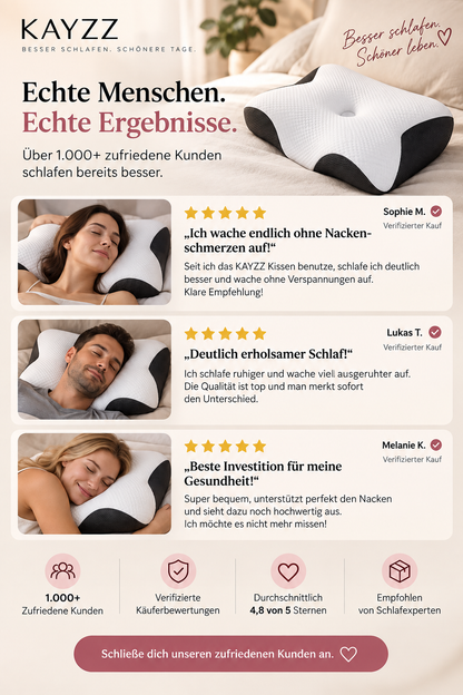 KAYZZ® Ergonomisches Nackenkissen – Memory Foam